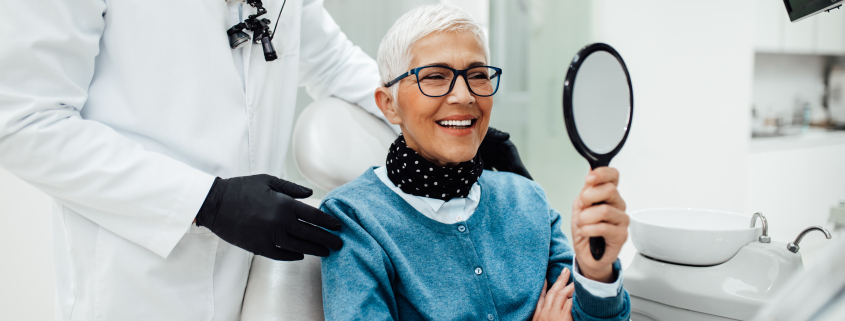 mature woman at the dentist